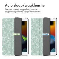 imoshion Design Trifold Bookcase Apple iPad 9 (2021) 10.2 inch / iPad 8 (2020) 10.2 inch / iPad 7 (2019) 10.2 inch - Botanica
