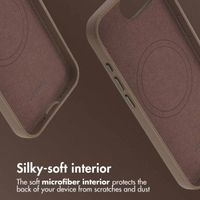 Accezz Leather Back Cover with MagSafe Apple iPhone 17e / 16e - Coffee Brown