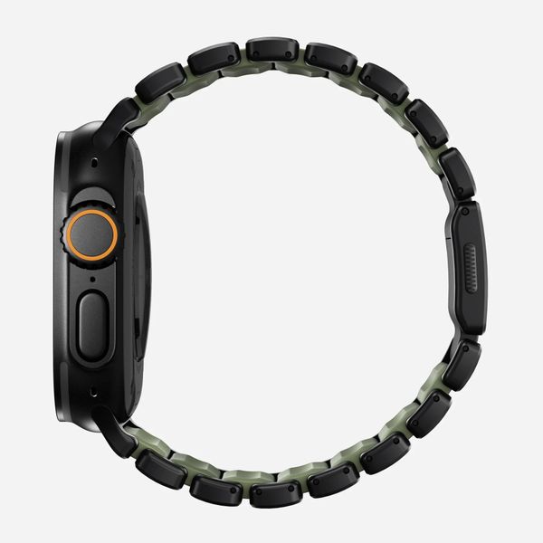 Nomad Stratos Band Apple Watch | 44/45/46/49 mm - Forest Green / Black Titanium
