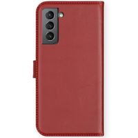 Selencia Echt Lederen Bookcase Samsung Galaxy S21 Plus - Rood