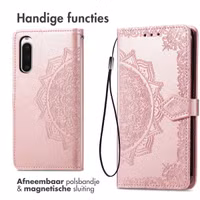 imoshion Mandala Bookcase Sony Xperia 10 V - Rosé Goud