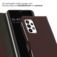 Selencia Echt Leren Bookcase Samsung Galaxy A23 (5G) - Bruin