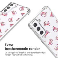 imoshion Design hoesje met koord Samsung Galaxy S21 FE - Crab Watercolor