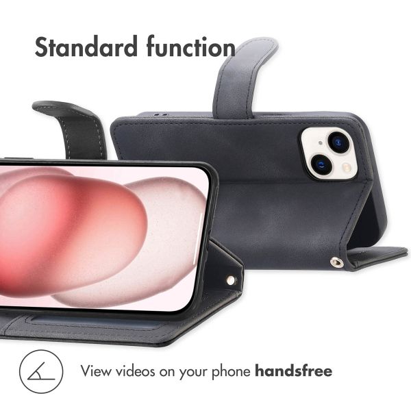 imoshion Bookcase with Strap Apple iPhone 15 - Black