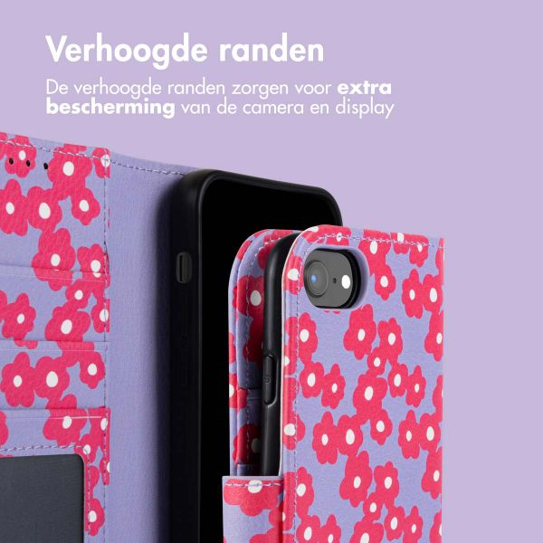 imoshion Design Bookcase iPhone SE (2022 / 2020) / 8 / 7 / 6(s) - Dusty Rose Blossoms