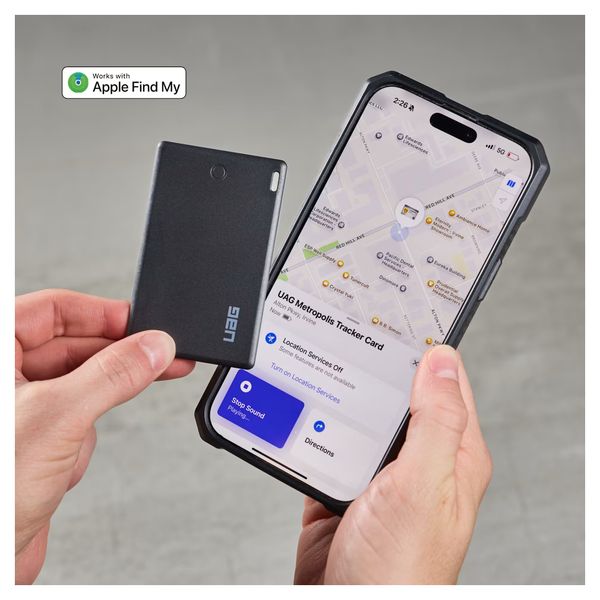 UAG Metropolis Wallet met Tracker - Geschikt voor Apple en Android - Kevlar Black