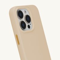 Selencia Rivièra MagSafe Backcover met afneembare haakjes Apple iPhone 15 Pro - Milky Latte