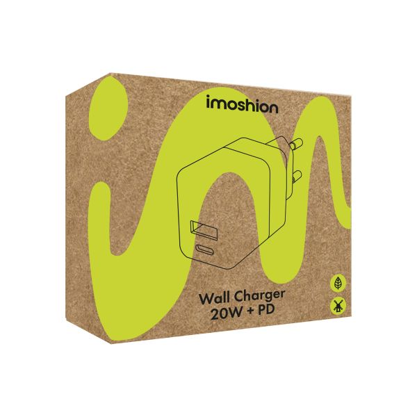 imoshion Wall Charger - Oplader - USB-C en USB aansluiting - Power Delivery - 20 Watt - Wit