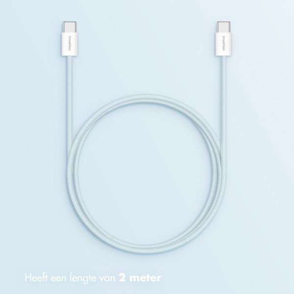 imoshion USB-C naar USB-C kabel - Braided - 2 meter - Blauw