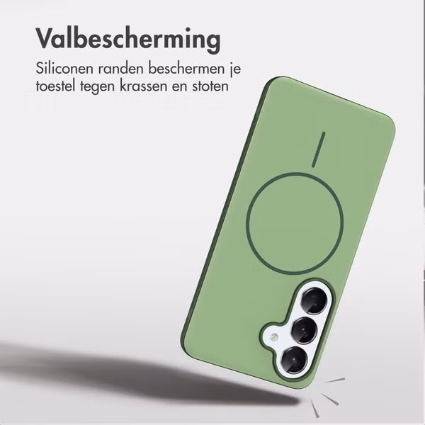 imoshion Color Backcover met Thin MagSafe Ring Samsung Galaxy S25 / S24 - Donkergroen