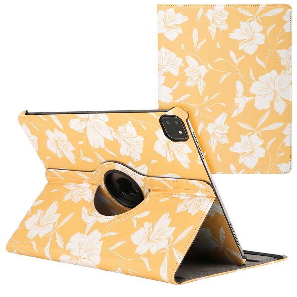 imoshion 360° Draaibare Design Bookcase iPad Pro 13 (2024) M4 - Yellow Flowers