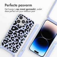 imoshion Siliconen design hoesje met koord Apple iPhone 14 Pro - Animal Lila