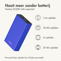 imoshion Ultra Series Aluminium Powerbank 20.000 mAh - Quick Charge en Power Delivery - Cobalt Blue