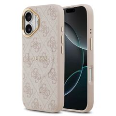 Guess Classic 4G Logo Backcover met MagSafe Apple iPhone 17 - Roze