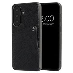 Selencia Riva Backcover met Pashouder Samsung Galaxy A57 (5G) - Zwart