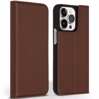 Accezz Premium Leather Slim Bookcase Apple iPhone 13 Pro - Bruin
