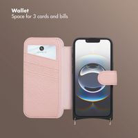 Selencia Riva Bookcase with MagSafe and phone strap Apple iPhone 17e / 16e - Old Pink