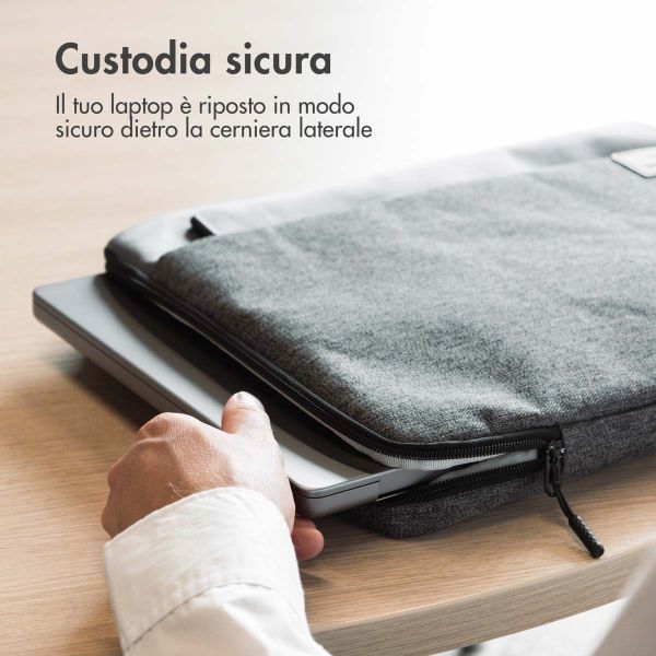 imoshion Laptop hoes 13-14 inch - Laptopsleeve met handvat - Geschikt voor laptops van 13-14 inch - Grijs