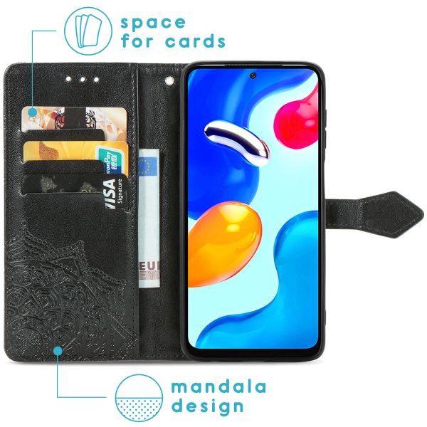 imoshion Mandala Bookcase Xiaomi Redmi Note 11 (4G) / Note 11S (4G) - Zwart