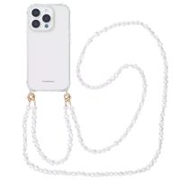 imoshion Backcover met koord + armband iPhone 16 Pro - Parels Hartjes