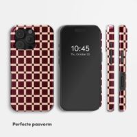Selencia Vivid Backcover met MagSafe Apple iPhone 16 Pro - Check This Burgundy