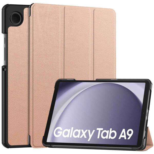 imoshion Trifold Bookcase Samsung Galaxy Tab A9 8.7 inch - Rosé Goud