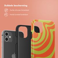 Selencia Vivid Backcover Apple iPhone 11 - Wavy Swirl Orange Fern