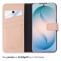 Selencia Echt Leren Bookcase Samsung Galaxy S26 Ultra - Dusty Pink