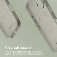 Accezz Leather Back Cover with MagSafe Apple iPhone 17 - Light Grey