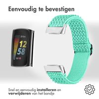 imoshion Elastisch nylon bandje Fitbit Charge 5 / Charge 6 - Mintgroen