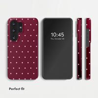 Selencia Vivid Back Cover Samsung Galaxy S26 Ultra - Happy Dots Burgundy
