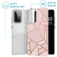 imoshion Design hoesje Samsung Galaxy A72 - Grafisch Koper / Roze