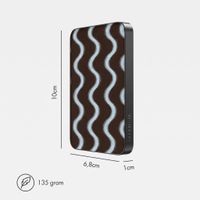 Selencia Vivid Powerbank 5.000 mAh - Draadloze Powerbank - MagSafe en Qi - Black / Wavy Baby Choco