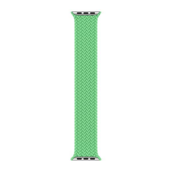 Apple Gevlochten solobandje Apple Watch | 38/40/41/42 mm - Maat 7 - Bright Green
