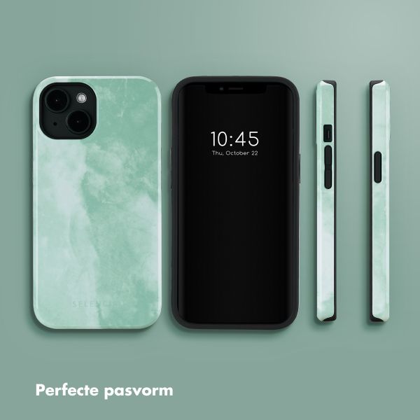 Selencia Vivid Tough Backcover met MagSafe Apple iPhone 14 - Marble Grayed Jade