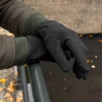Selencia Suède Look Touchscreen Handschoenen - Mannen - Maat L - Zwart