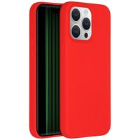 Accezz Liquid Silicone Backcover met MagSafe iPhone 15 Pro Max - Rood