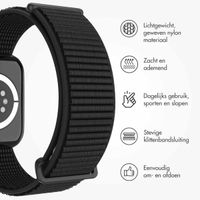 imoshion Nylon bandje Apple Watch Series 1 t/m 9 / SE (38/40/41 mm) | Series 10 / 11 (42 mm) - Zwart