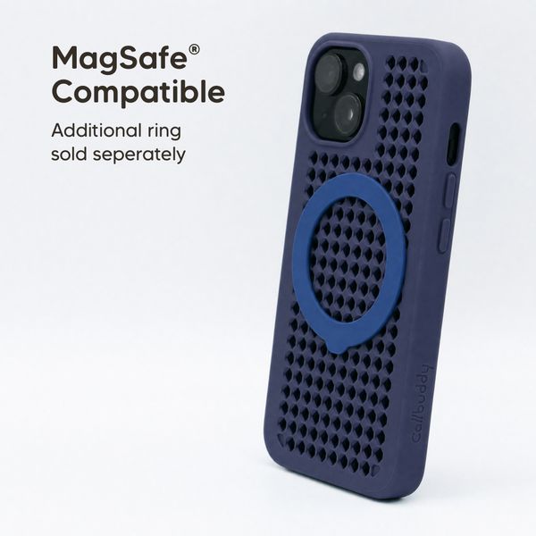 Callbuddy Hoesje met Strap Apple iPhone 17e / 16e / 15 / 14 / 13 - Deep Marine