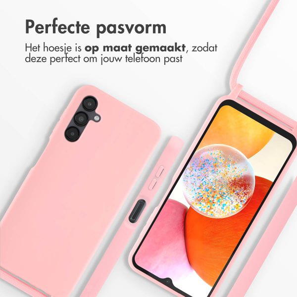 imoshion Siliconen hoesje met koord Samsung Galaxy A14 (5G/4G) - Roze