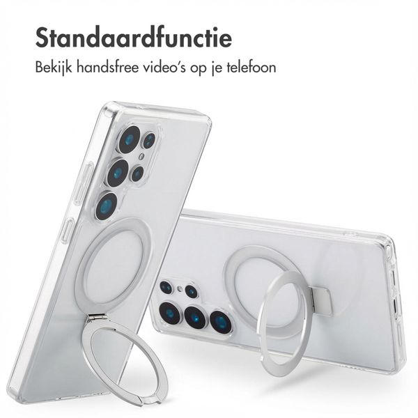 Accezz Ring Stand Backcover met MagSafe Samsung Galaxy S25 Ultra - Transparant