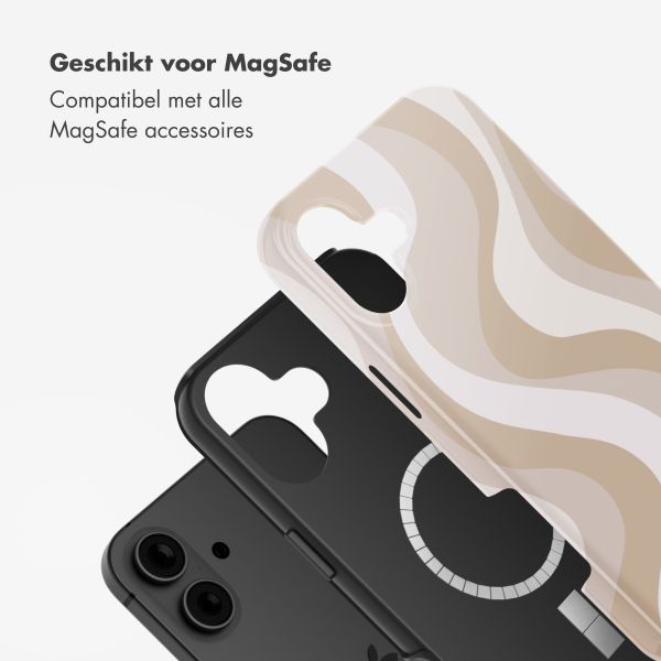 Selencia Vivid Tough Backcover met MagSafe Apple iPhone 16 - Desert Waves Beige
