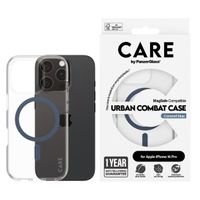 CARE by PanzerGlass Urban Combat Case MagSafe iPhone 16 Pro- Transparant / Blauw