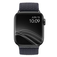 Uniq Aspen Braided bandje Apple Watch Series 1 t/m 9 / SE (38/40/41 mm) | Series 10 (42 mm) - Granite Grey