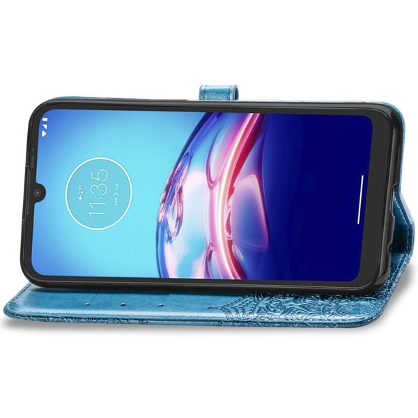 Mandala Bookcase Motorola Moto E6s - Turquoise