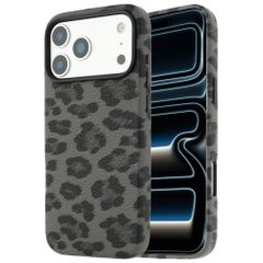 Selencia Sabi Backcover Panterprint met MagSafe Apple iPhone 17 Pro Max - Midnight Black