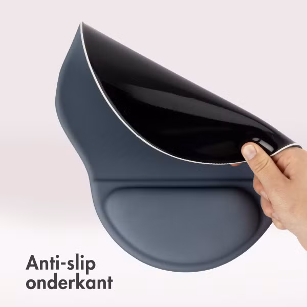 imoshion Ergonomische muismat - Muismat met polssteun - 30 x 25 cm - Seal Blue