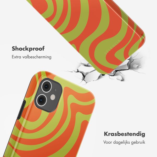Selencia Vivid Backcover Apple iPhone 11 - Wavy Swirl Orange Fern