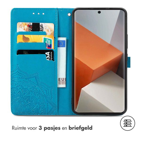 imoshion Mandala Bookcase Xiaomi Redmi Note 13 Pro Plus (5G) - Turquoise