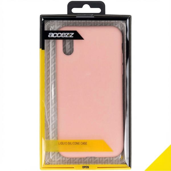 Accezz Liquid Silicone Backcover Apple iPhone X / Xs - Roze